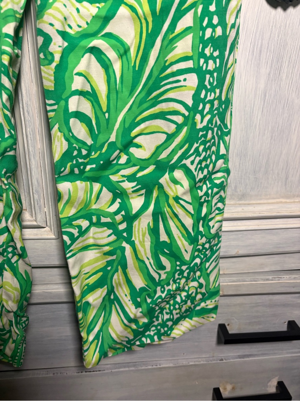 Lilly Pulitzer Lela‎ Wide Leg Cropped Pants Toucan Green Coca Loca Preppy Resort - Picture 3 of 8
